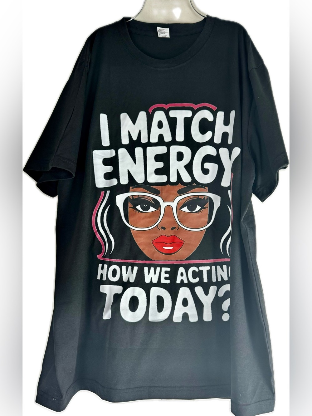 T-shirt I Match Energy Black Short Sleeve Tee